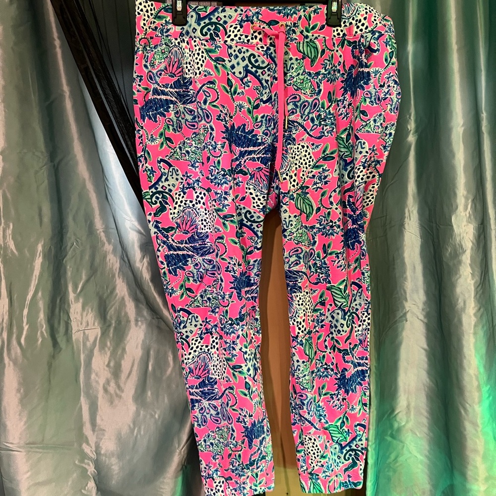 Lilly Pulitzer Vibrant Pink Garment with Blue and Green Accents
